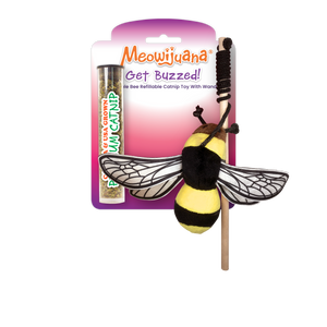 Get Buzzed Bee Catnip Wand Toy