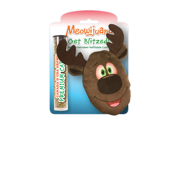 Get Blitzed Reindeer Refillable Toy - 12 Pk/Case