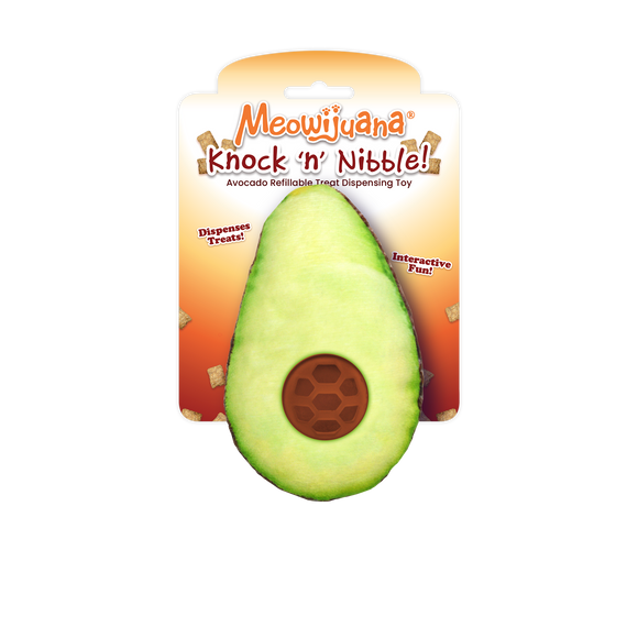 Knock 'n' Nibble Avocado - Refillable Treat Dispensing Toy - Case Pack - 12/case
