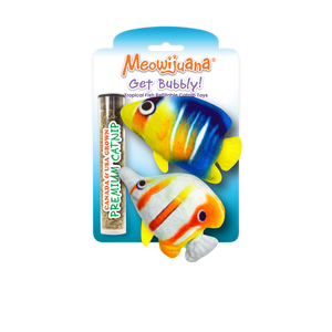 Get Bubbly Tropical Fish Catnip Toy 2-Pack