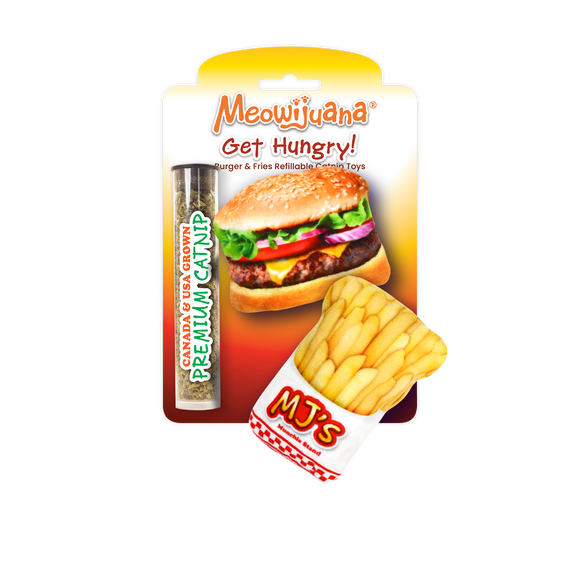 Get Hungry Burger and Fries Catnip Toy 2-Pack