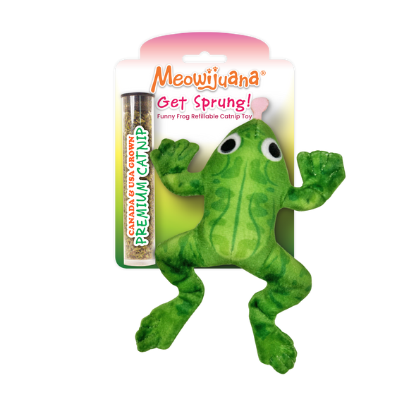 Get Sprung Funny Frog Catnip Toy - 12 Pk/Case