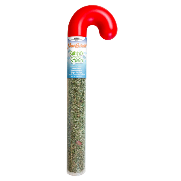 Santa’s Secret Stash Catnip Blend Candy Cane
