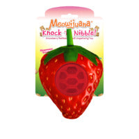 Knock 'n' Nibble Strawberry - Refillable Treat Dispensing Toy - Case Pack - 12 Pk/Case