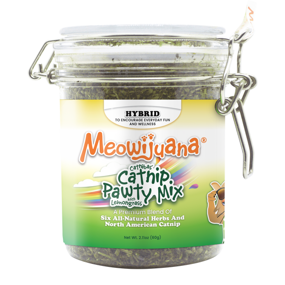 Catnip Pawty Mix with Lemongrass Jar - 4 Pk/Case